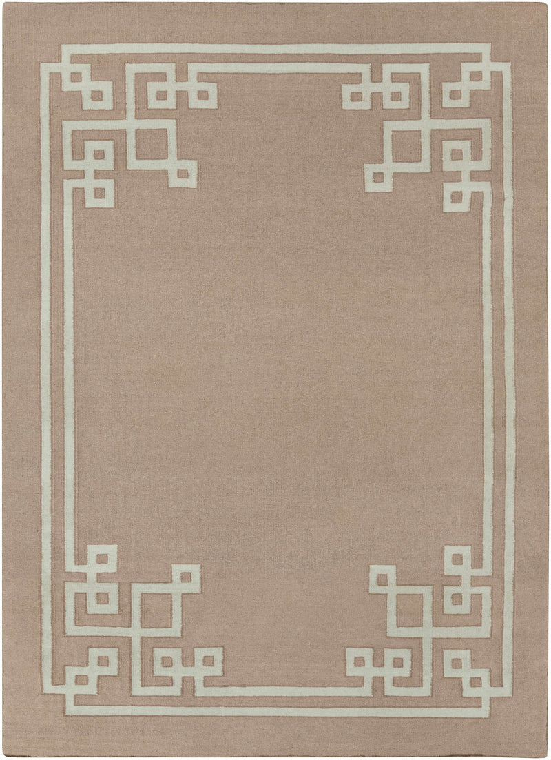 Gray Hand Woven 100% Wool Modern Rectangle Handmade rug, Indoor use only, no fringe, non-washable.