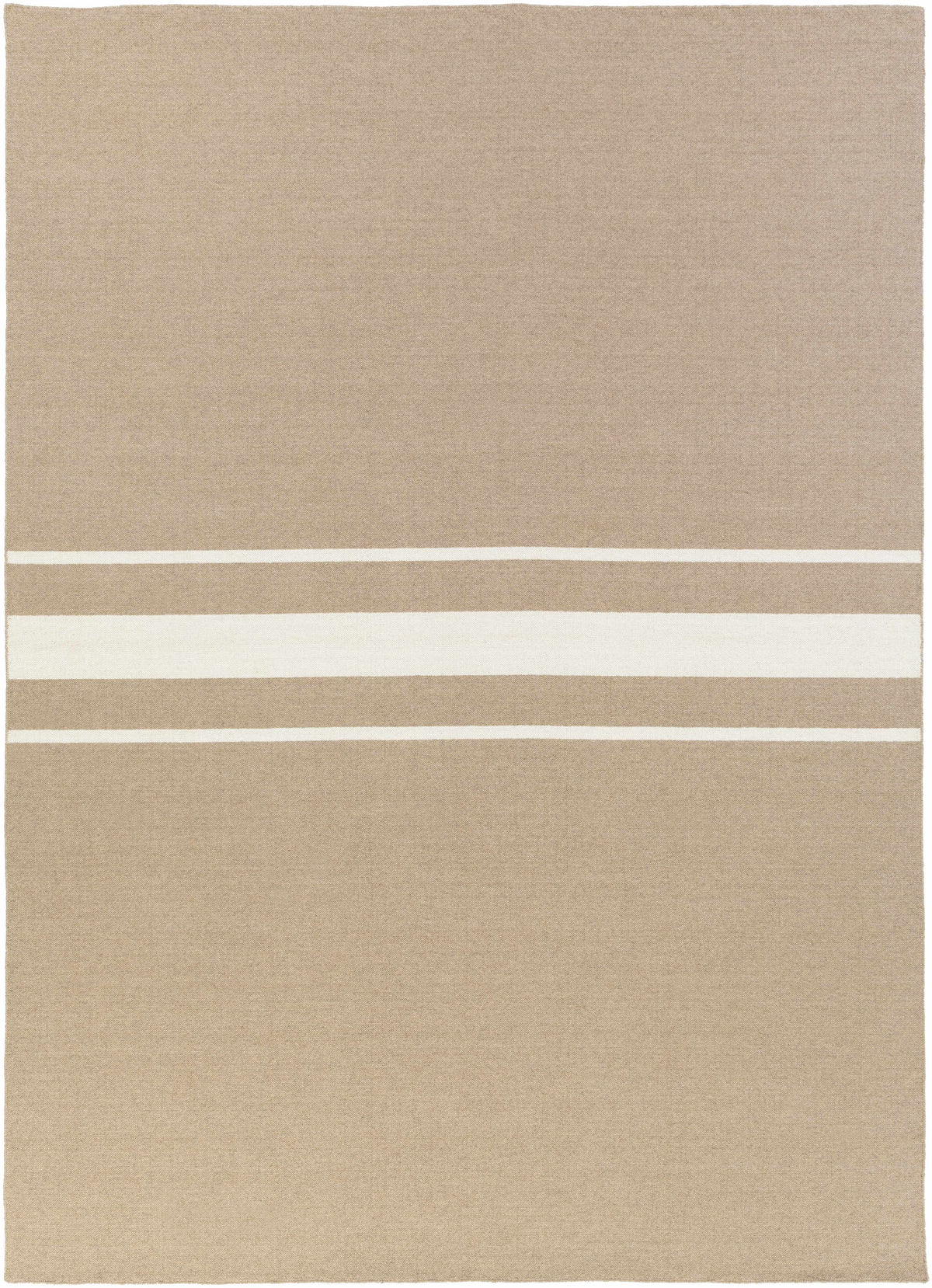 Tan Hand Woven 100% Wool Cottage Rectangle Handmade rug, Indoor use only, no fringe, non-washable. runner also available