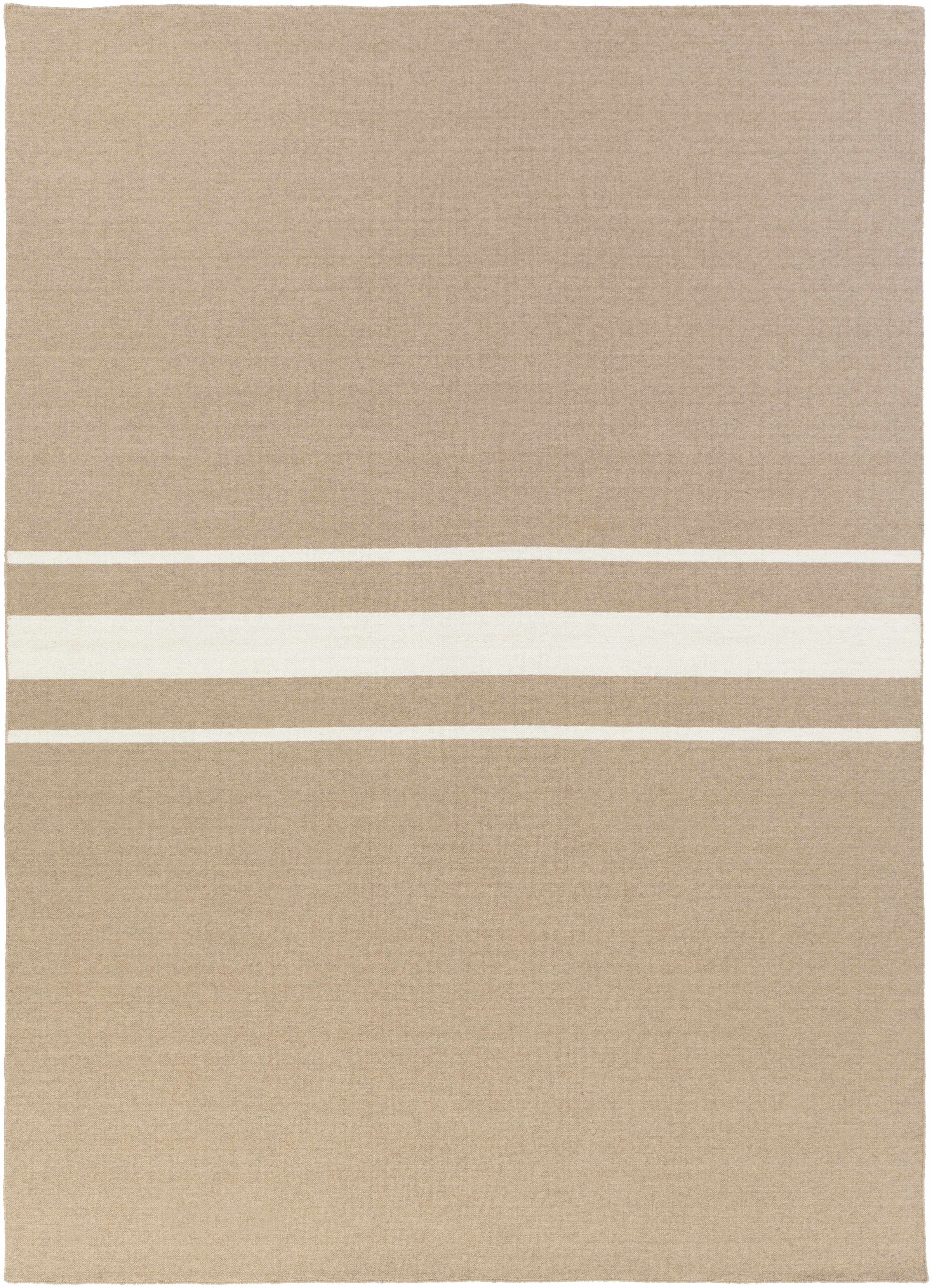 Tan Hand Woven 100% Wool Cottage Rectangle Handmade rug, Indoor use only, no fringe, non-washable. runner also available