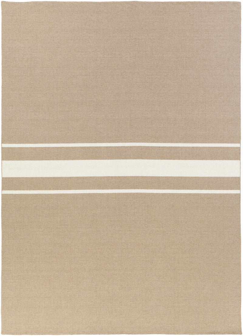 Tan Hand Woven 100% Wool Cottage Rectangle Handmade rug, Indoor use only, no fringe, non-washable. runner also available