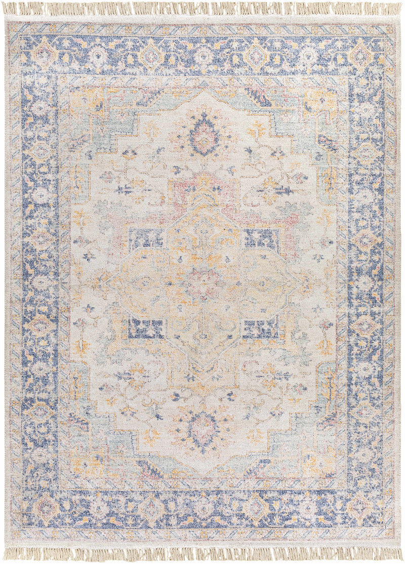 Orange Hand Woven 40% Viscose, 35% Polyester, 25% Cotton Traditional Rectangle Handmade rug, Indoor use only, has fringe, non-washable.