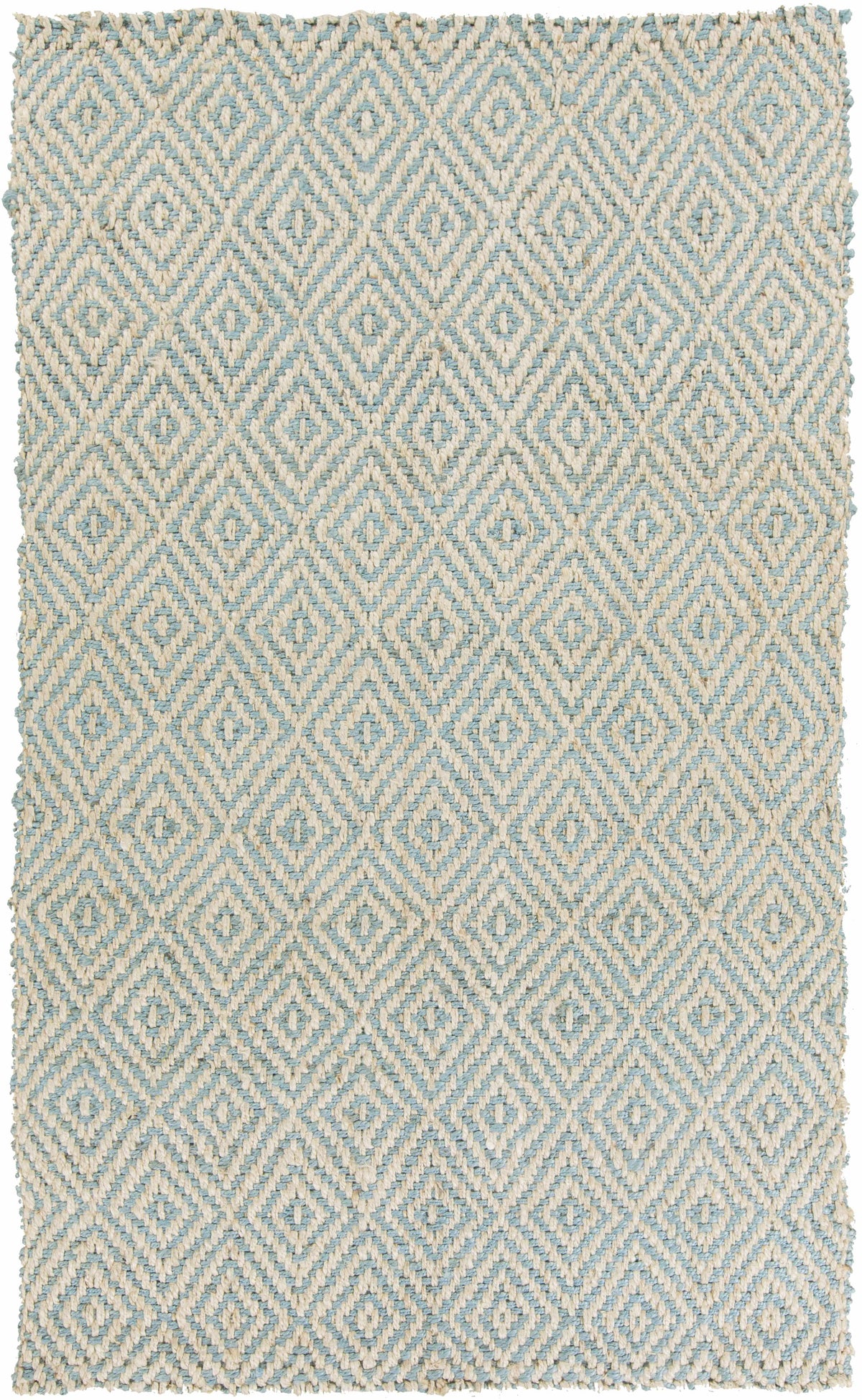 Cream Hand Woven 100% Jute Cottage Rectangle Handmade rug, Indoor use only, no fringe, non-washable.