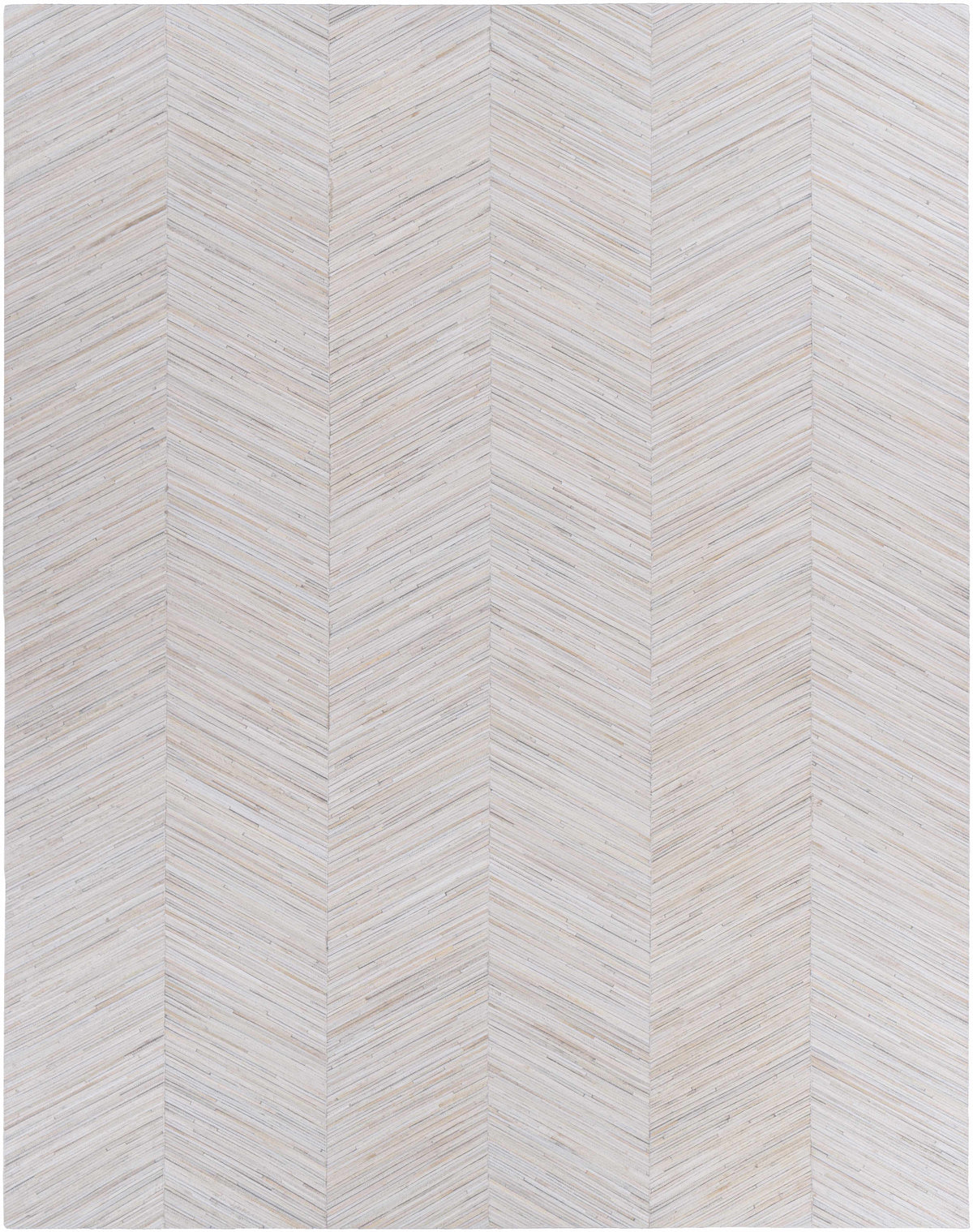 Cream Hand Crafted 100% Hair On Hide Modern Rectangle Handmade rug, Indoor use only, no fringe, non-washable.