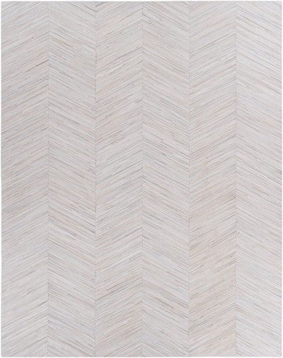 Cream Hand Crafted 100% Hair On Hide Modern Rectangle Handmade rug, Indoor use only, no fringe, non-washable.