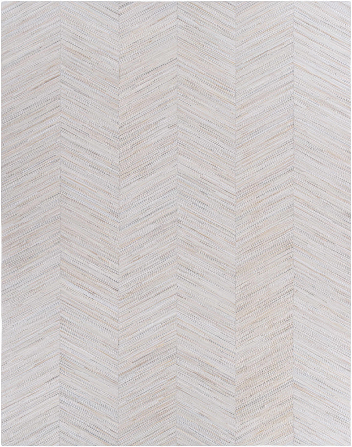 Cream Hand Crafted 100% Hair On Hide Modern Rectangle Handmade rug, Indoor use only, no fringe, non-washable.