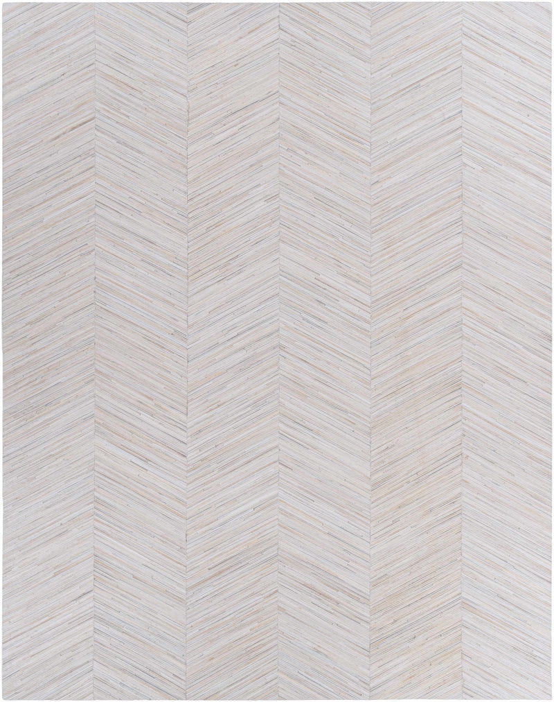 Cream Hand Crafted 100% Hair On Hide Modern Rectangle Handmade rug, Indoor use only, no fringe, non-washable.