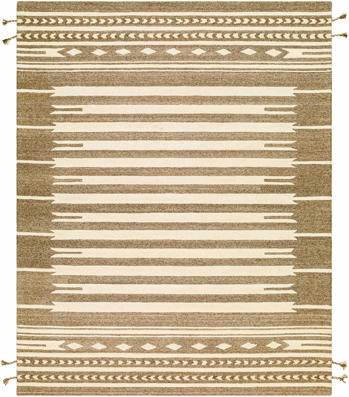 Oatmeal Hand Tufted 100% Wool Global Rectangle Handmade rug, Indoor use only, has fringe, non-washable. runner also available