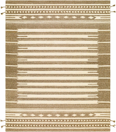 Oatmeal Hand Tufted 100% Wool Global Rectangle Handmade rug, Indoor use only, has fringe, non-washable. runner also available