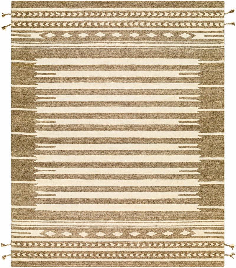 Oatmeal Hand Tufted 100% Wool Global Rectangle Handmade rug, Indoor use only, has fringe, non-washable. runner also available