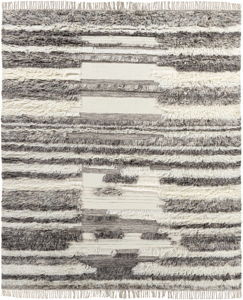 Cream Hand Woven 100% NZ Wool Cottage Rectangle Handmade rug, Indoor use only, has fringe, non-washable.