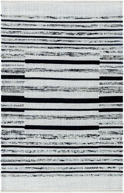 Ivory Hand Woven 80% Wool, 20% Cotton Modern Rectangle Handmade rug, Indoor use only, no fringe, non-washable.