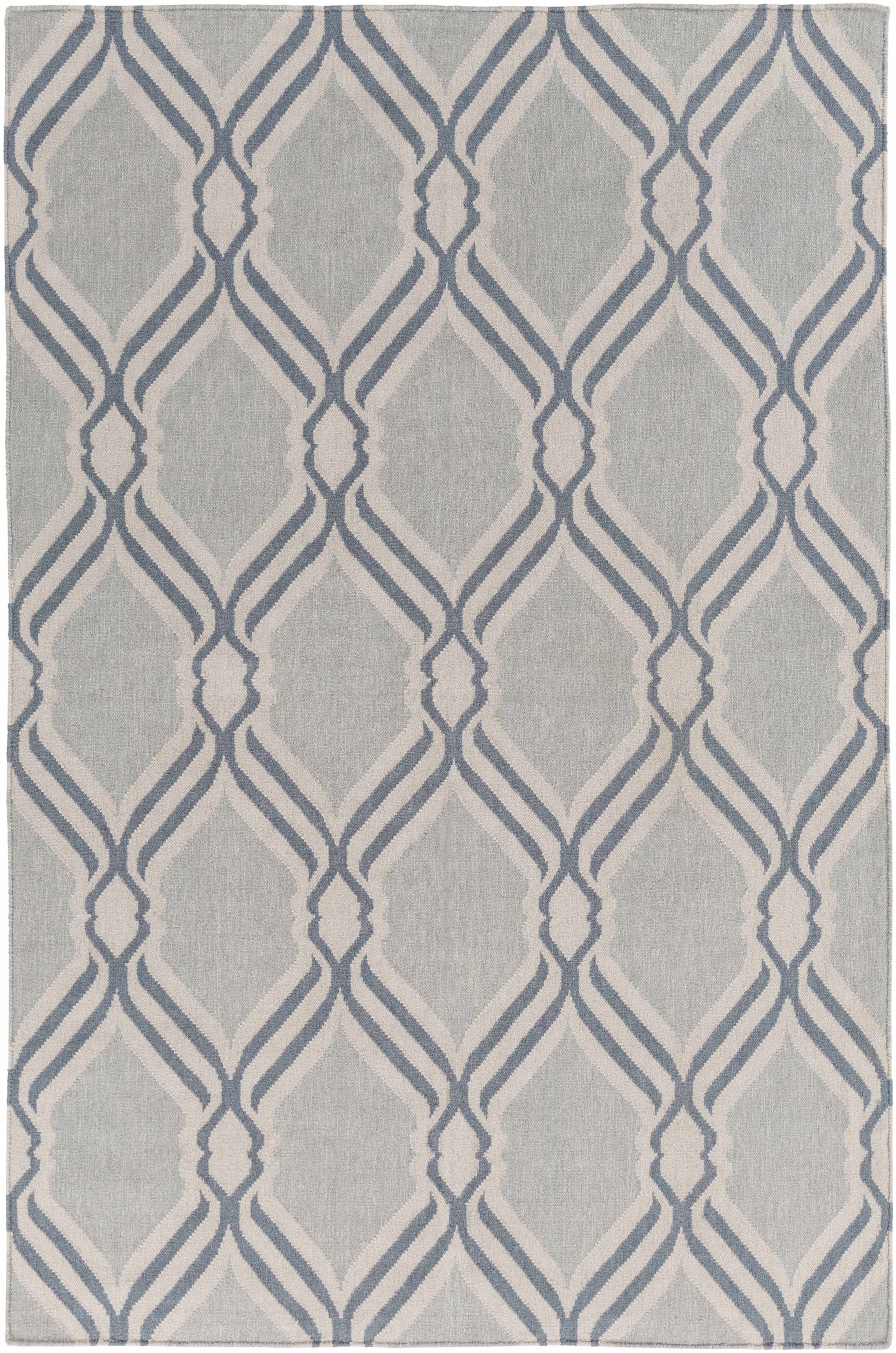 Slate Hand Woven 100% Wool Modern Rectangle Handmade rug, Indoor use only, no fringe, non-washable.
