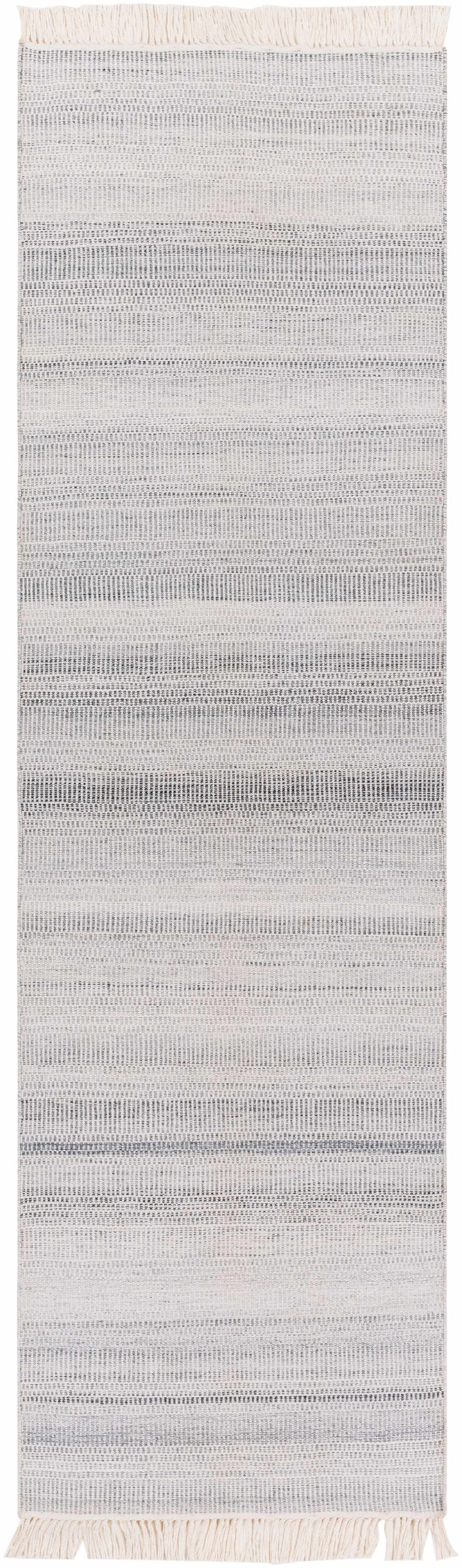 Light Beige Hand Woven 100% Recycled PET Yarn Modern Rectangle Handmade rug, Indoor use only, has fringe, non-washable. runner also available