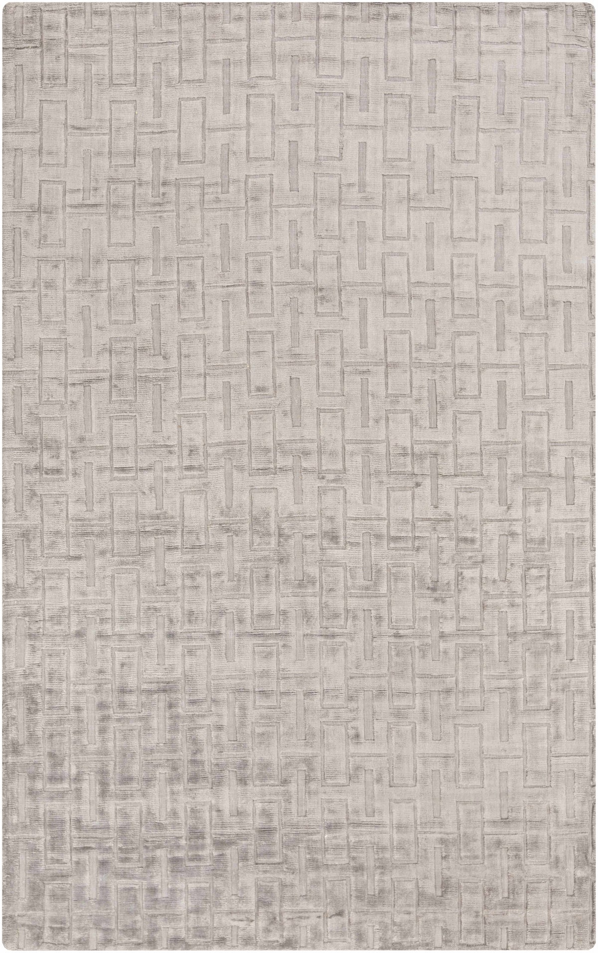 Lavender Hand Woven 100% Viscose Modern Rectangle Handmade rug, Indoor use only, no fringe, non-washable.