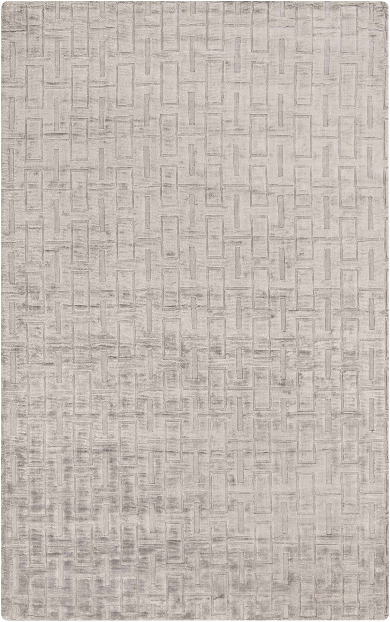 Lavender Hand Woven 100% Viscose Modern Rectangle Handmade rug, Indoor use only, no fringe, non-washable.