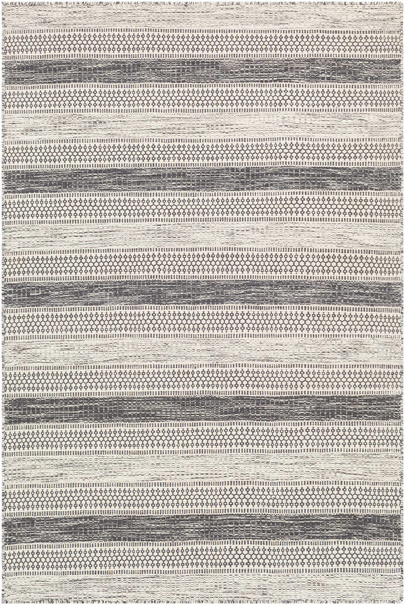 Black Hand Woven 100% Wool Global Rectangle Handmade rug, Indoor use only, no fringe, non-washable. runner also available