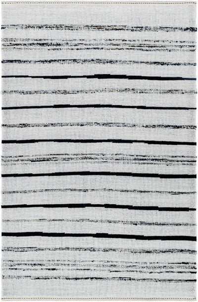 Ivory Hand Woven 80% Wool, 20% Cotton Modern Rectangle Handmade rug, Indoor use only, no fringe, non-washable.
