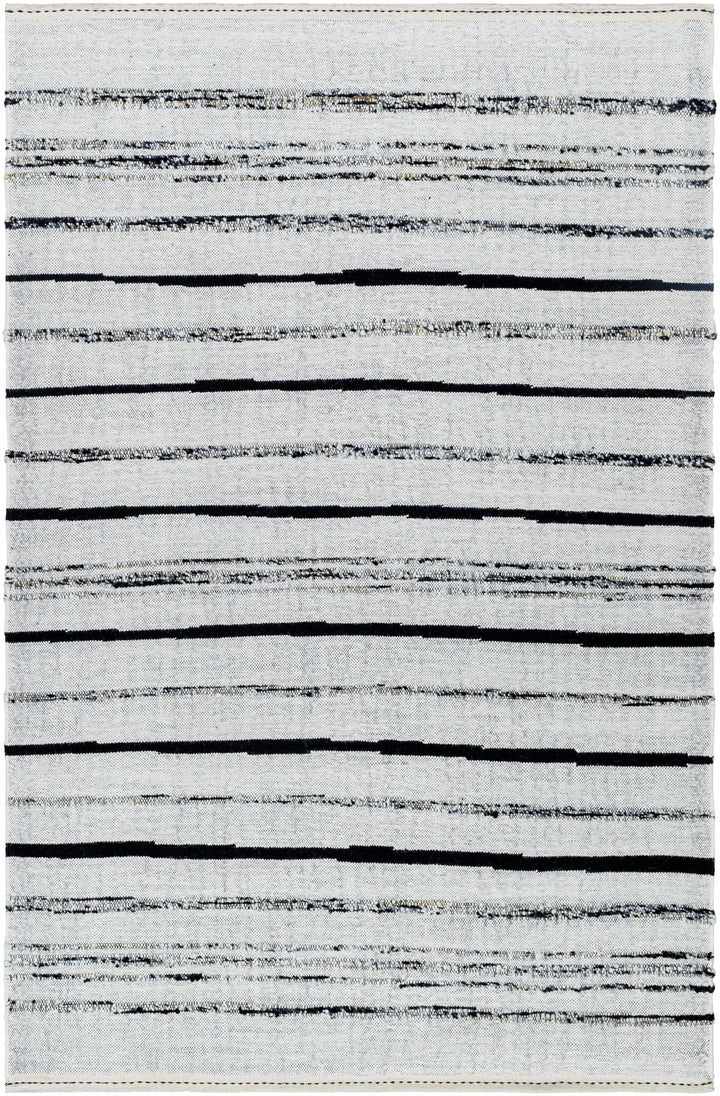 Ivory Hand Woven 80% Wool, 20% Cotton Modern Rectangle Handmade rug, Indoor use only, no fringe, non-washable.