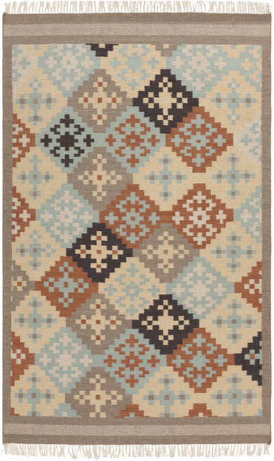 Beige Hand Woven 100% Wool Modern Rectangle Handmade rug, Indoor use only, no fringe, non-washable. runner also available