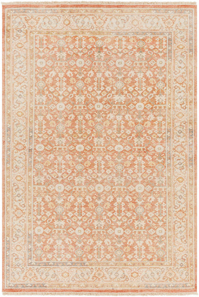 Brown Hand Knotted 70% Wool, 30% Viscose Traditional Rectangle Handmade rug, Indoor use only, has fringe, non-washable.