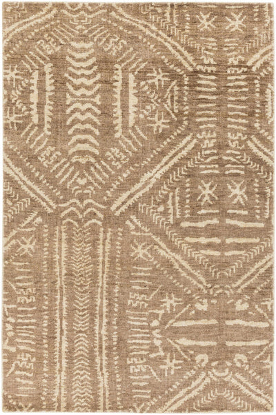 Dark Brown Hand Knotted 100% Jute Cottage Rectangle Handmade rug, Indoor use only, no fringe, non-washable.