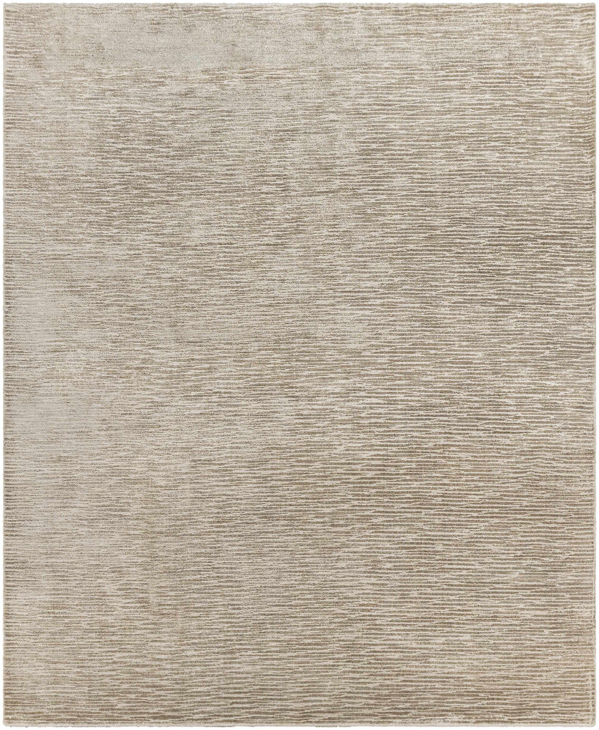 Light Beige Hand Loomed 100% Viscose Modern Rectangle Handmade rug, Indoor use only, no fringe, non-washable.