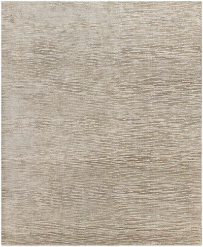 Light Beige Hand Loomed 100% Viscose Modern Rectangle Handmade rug, Indoor use only, no fringe, non-washable.