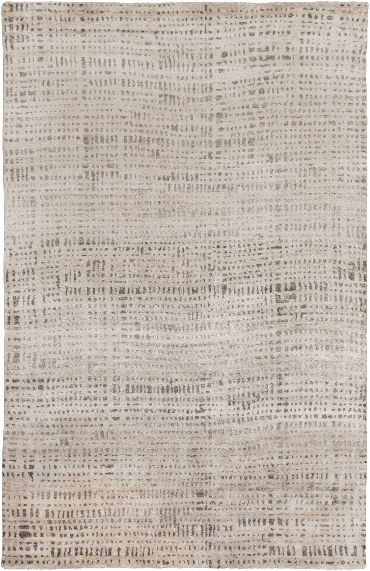 Dark Brown Hand Knotted 100% Viscose Cottage Rectangle Handmade rug, Indoor use only, no fringe, non-washable.