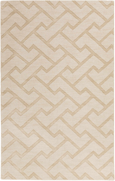 Ivory Hand Loomed 100% Wool Modern Rectangle Handmade rug, Indoor use only, no fringe, non-washable. runner also available