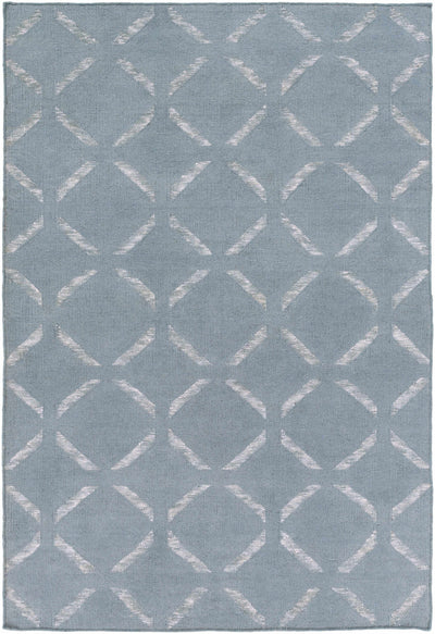 Medium Gray Hand Woven 50% Wool, 30% Viscose, 20% Cotton Modern Rectangle Handmade rug, Indoor use only, no fringe, non-washable. runner also available