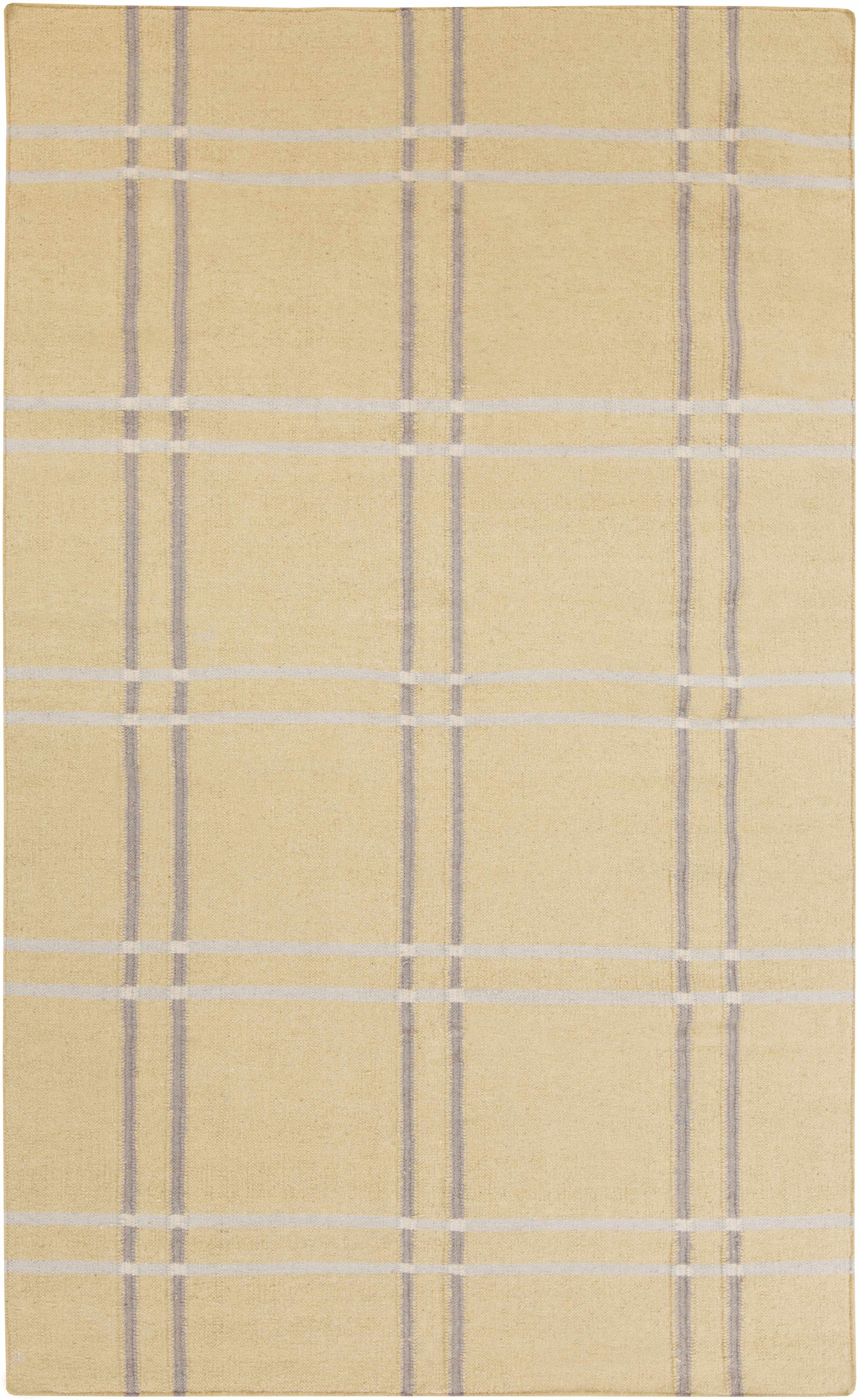 Tan Hand Woven 100% Wool Modern Rectangle Handmade rug, Indoor use only, no fringe, non-washable. runner also available