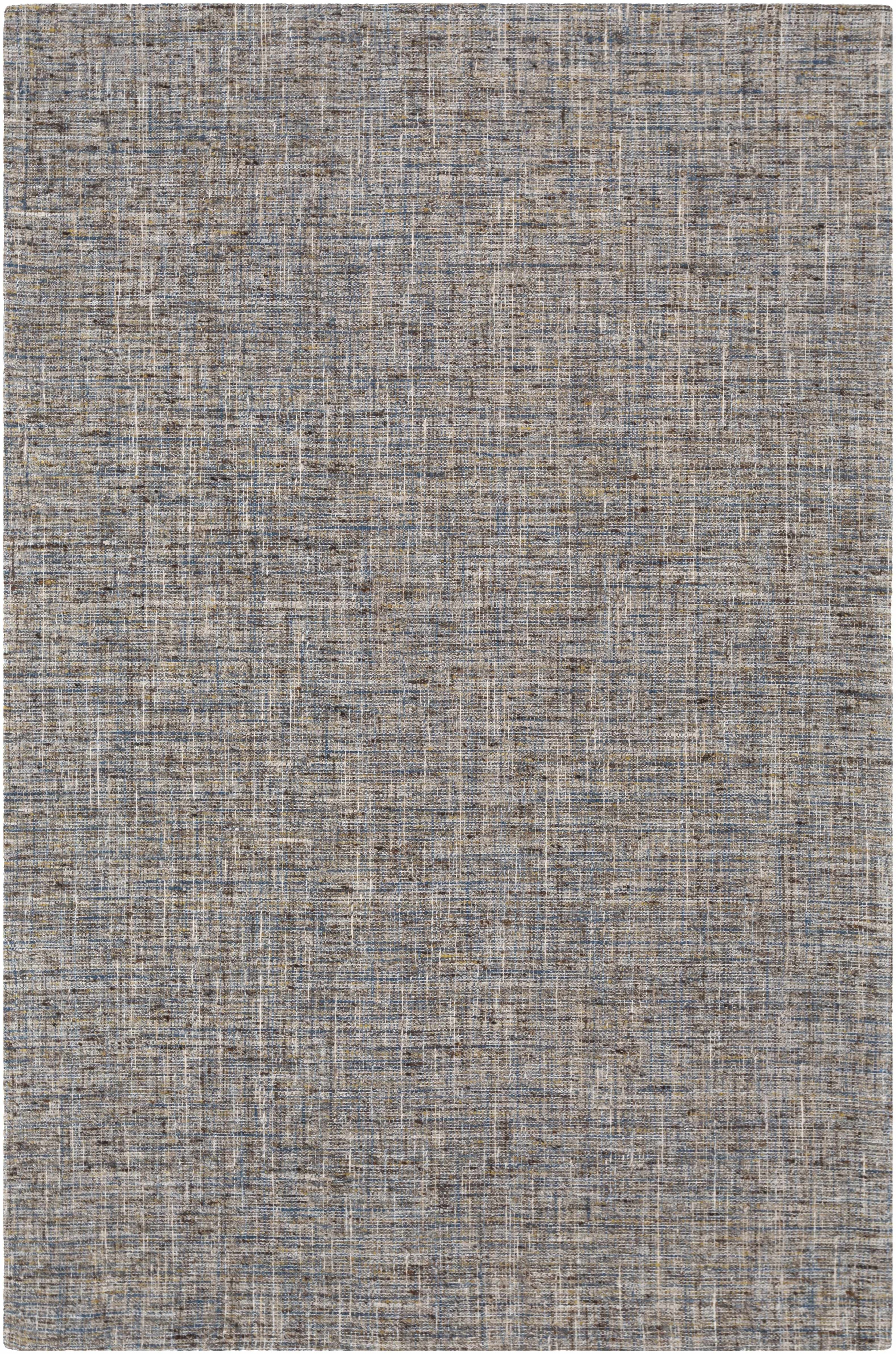 Blue Hand Loomed 100% Wool Modern Rectangle Handmade rug, Indoor use only, no fringe, non-washable.