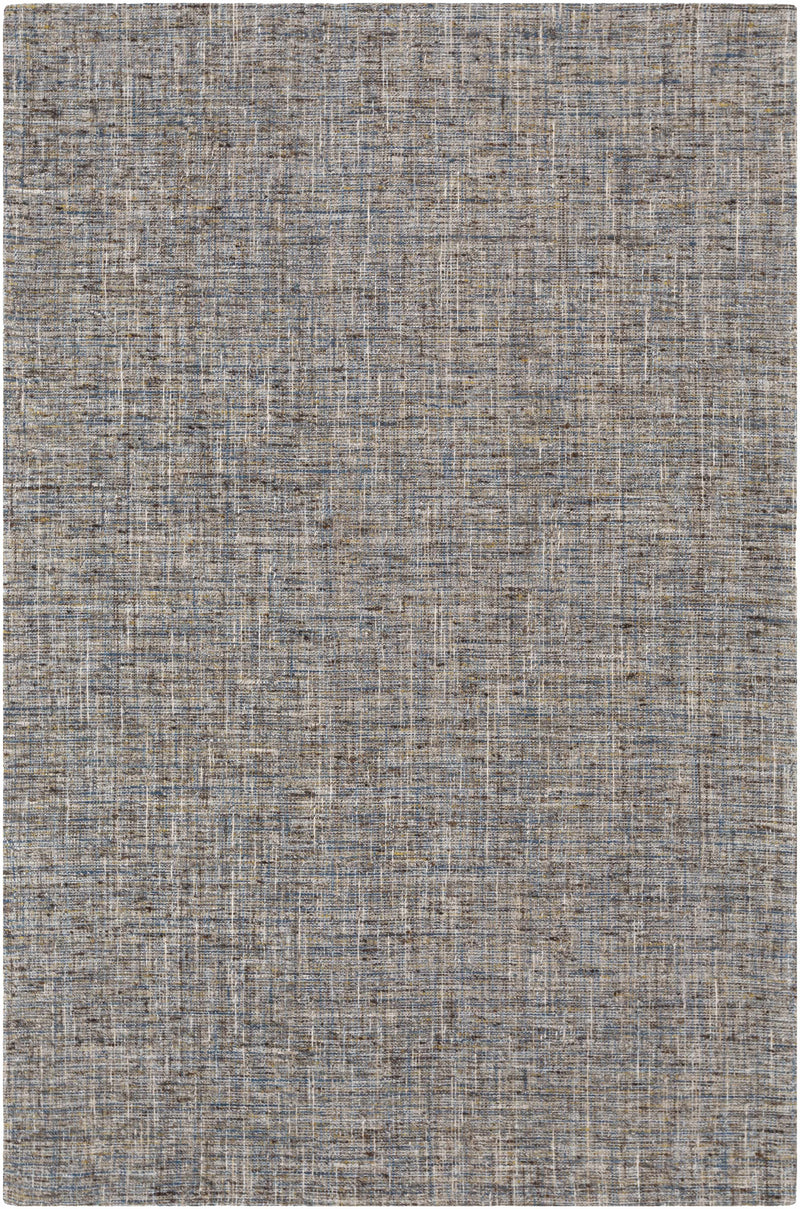Blue Hand Loomed 100% Wool Modern Rectangle Handmade rug, Indoor use only, no fringe, non-washable.