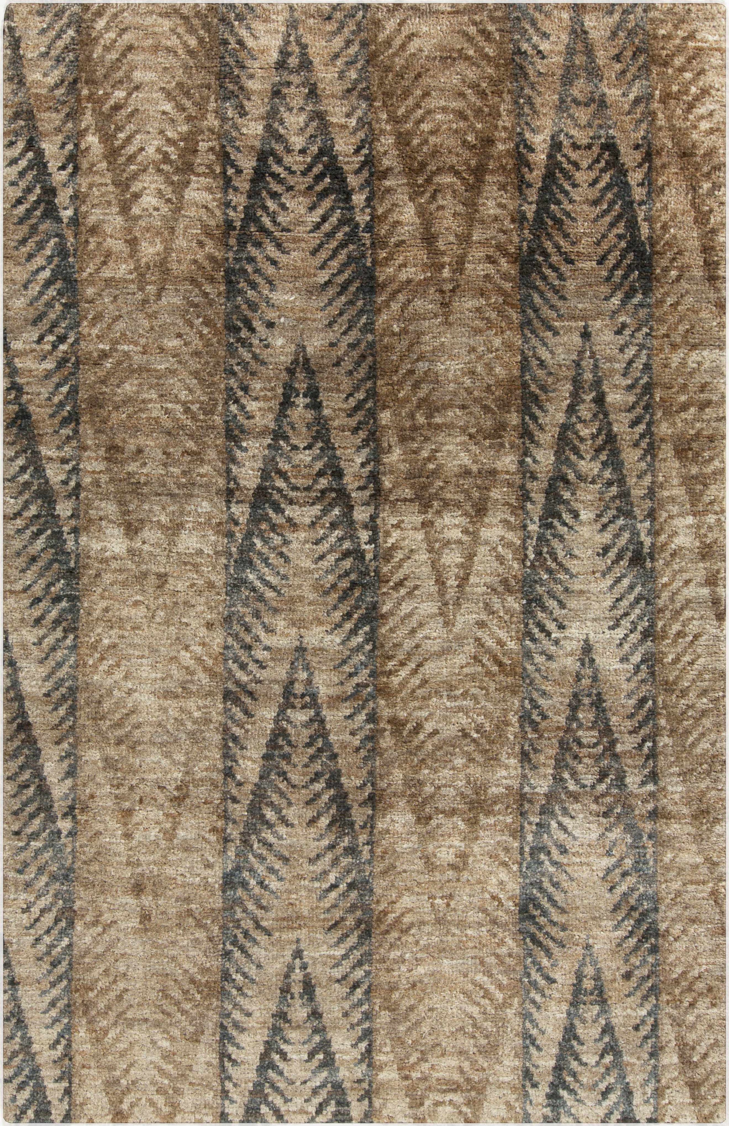 Dark Brown Hand Knotted 100% Jute Modern Rectangle Handmade rug, Indoor use only, no fringe, non-washable.