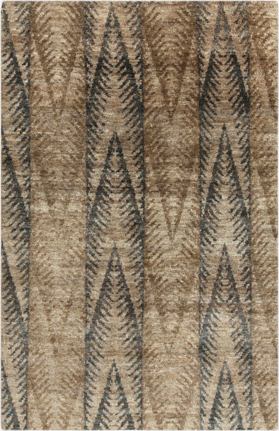Dark Brown Hand Knotted 100% Jute Modern Rectangle Handmade rug, Indoor use only, no fringe, non-washable.