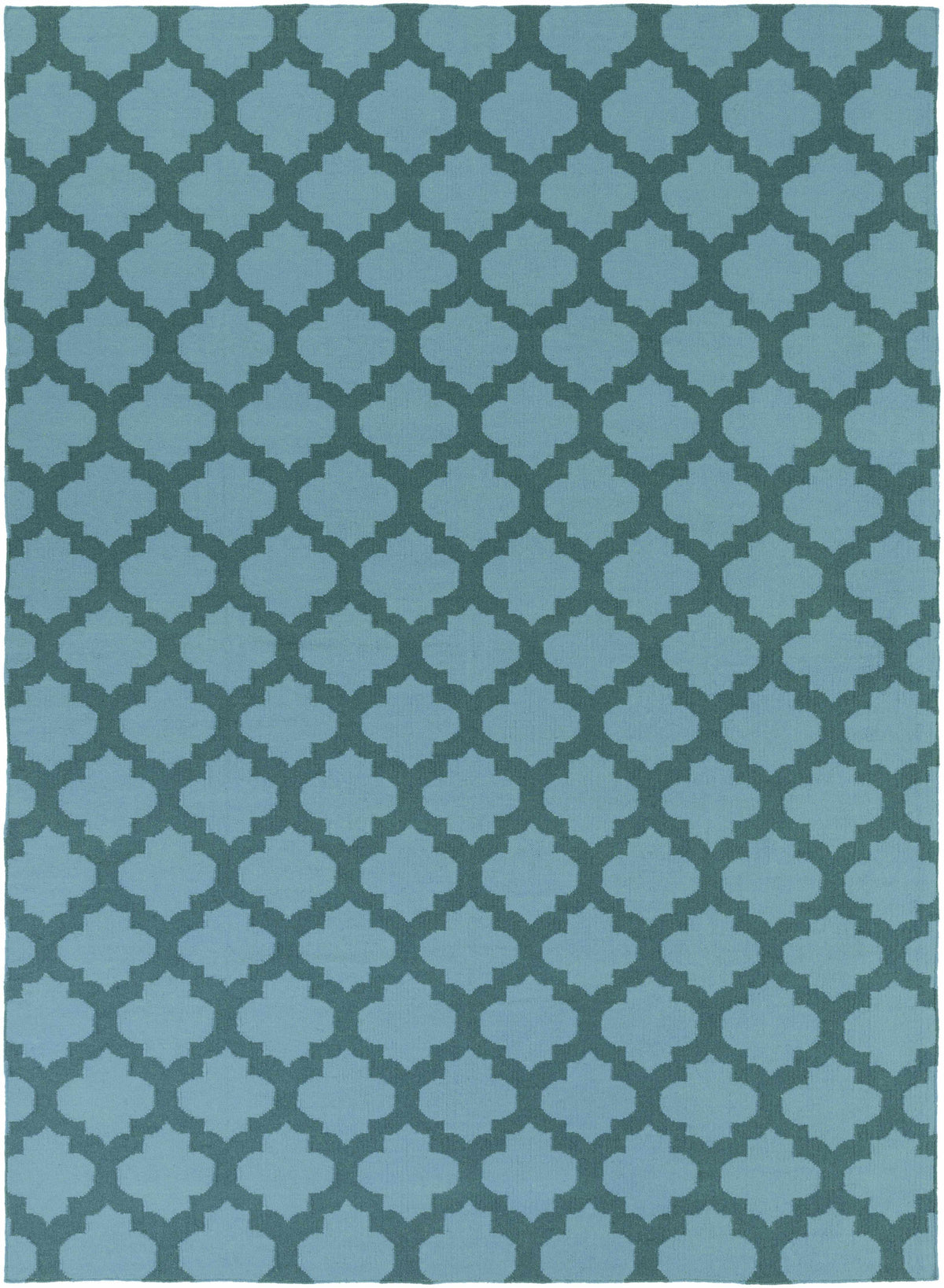 Teal Hand Woven 100% Wool Modern Rectangle Handmade rug, Indoor use only, no fringe, non-washable. runner also available
