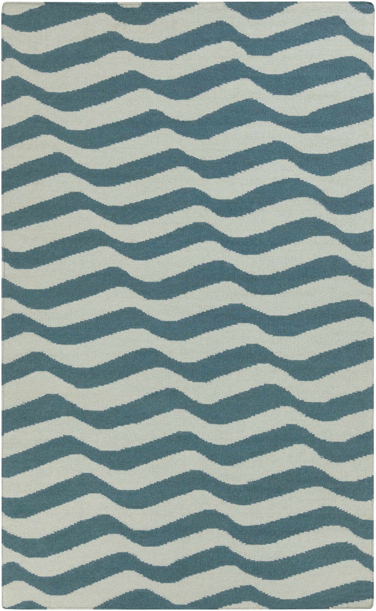 Teal Hand Woven 100% Wool Modern Rectangle Handmade rug, Indoor use only, no fringe, non-washable. runner also available