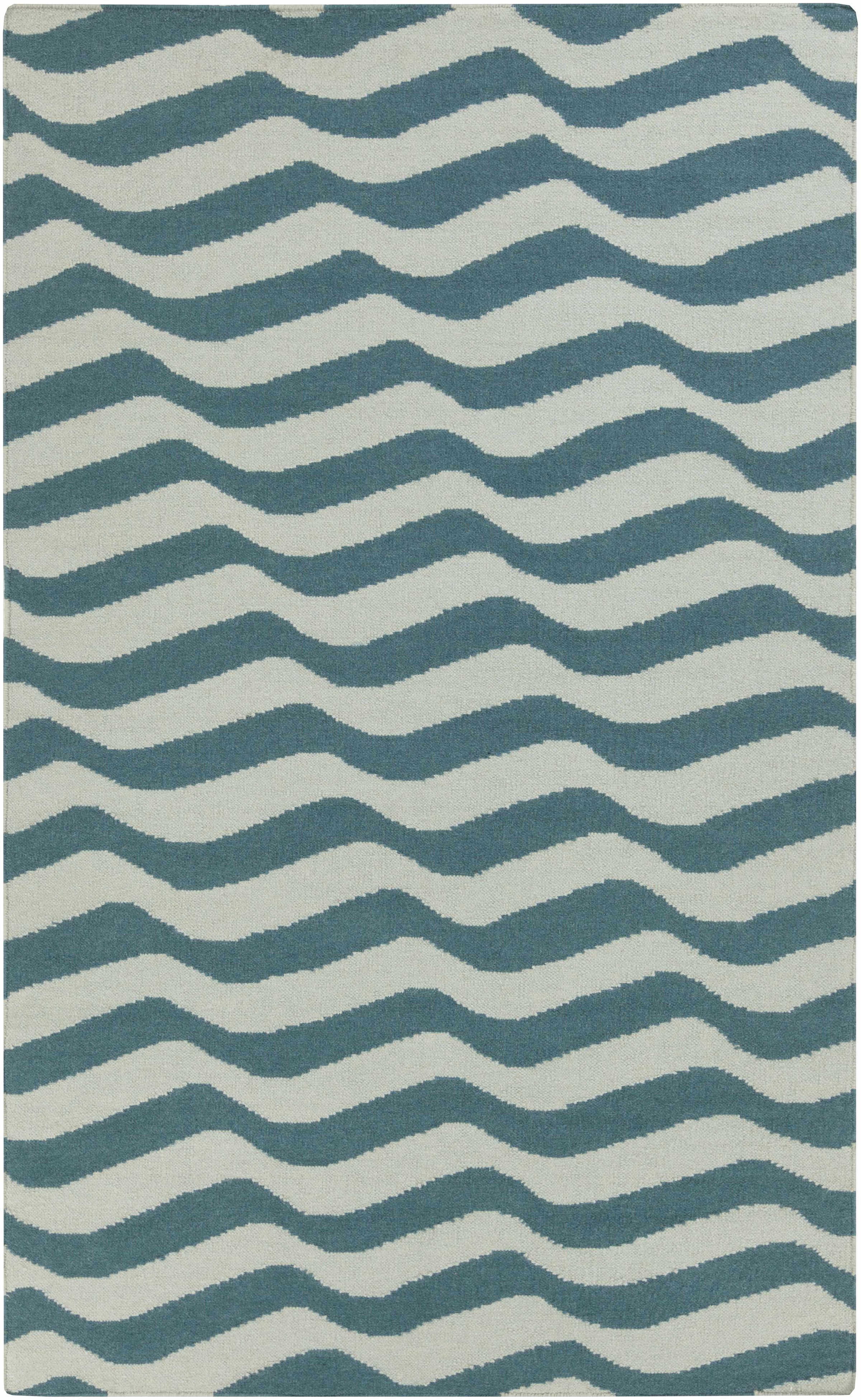 Teal Hand Woven 100% Wool Modern Rectangle Handmade rug, Indoor use only, no fringe, non-washable. runner also available