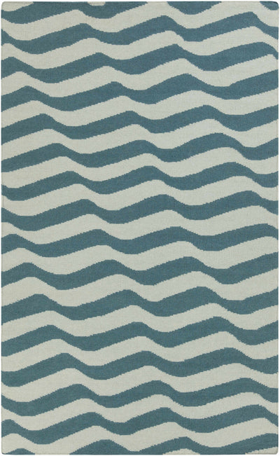 Teal Hand Woven 100% Wool Modern Rectangle Handmade rug, Indoor use only, no fringe, non-washable. runner also available