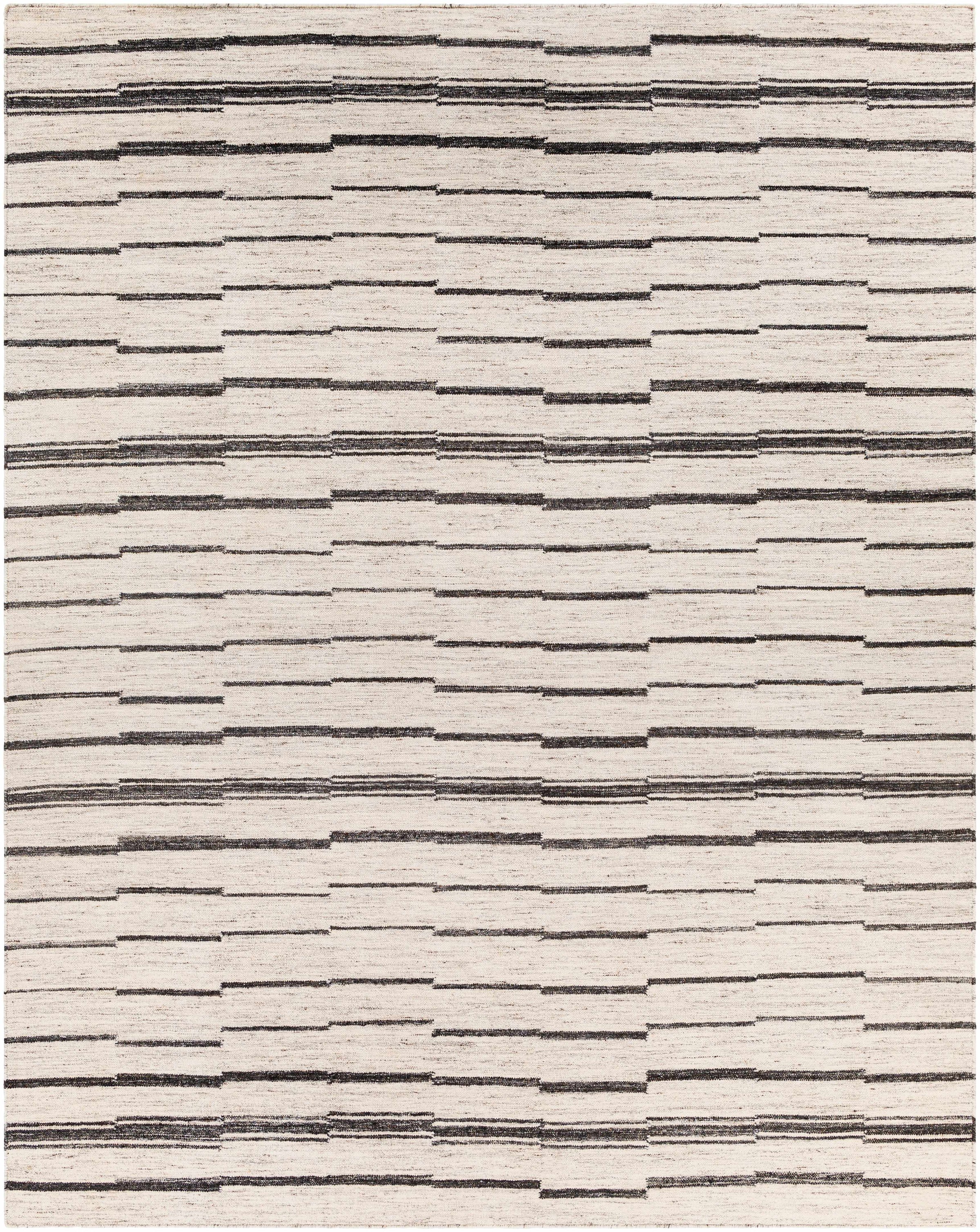 Cream Hand Woven 60% Wool, 40% Viscose Global Rectangle Handmade rug, Indoor use only, no fringe, non-washable.