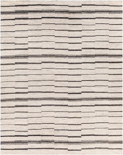 Cream Hand Woven 60% Wool, 40% Viscose Global Rectangle Handmade rug, Indoor use only, no fringe, non-washable.