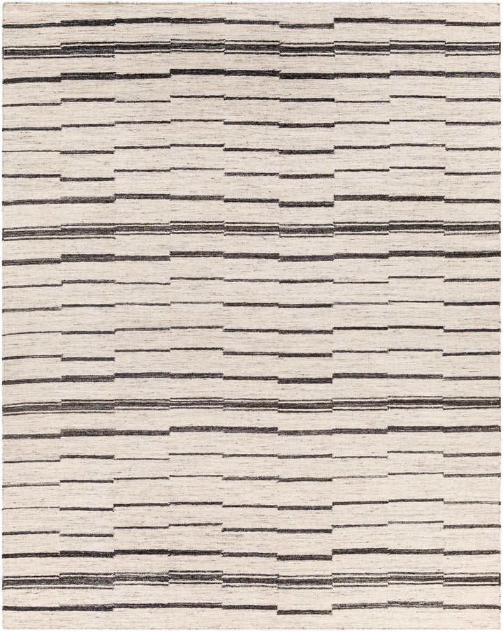 Cream Hand Woven 60% Wool, 40% Viscose Global Rectangle Handmade rug, Indoor use only, no fringe, non-washable.