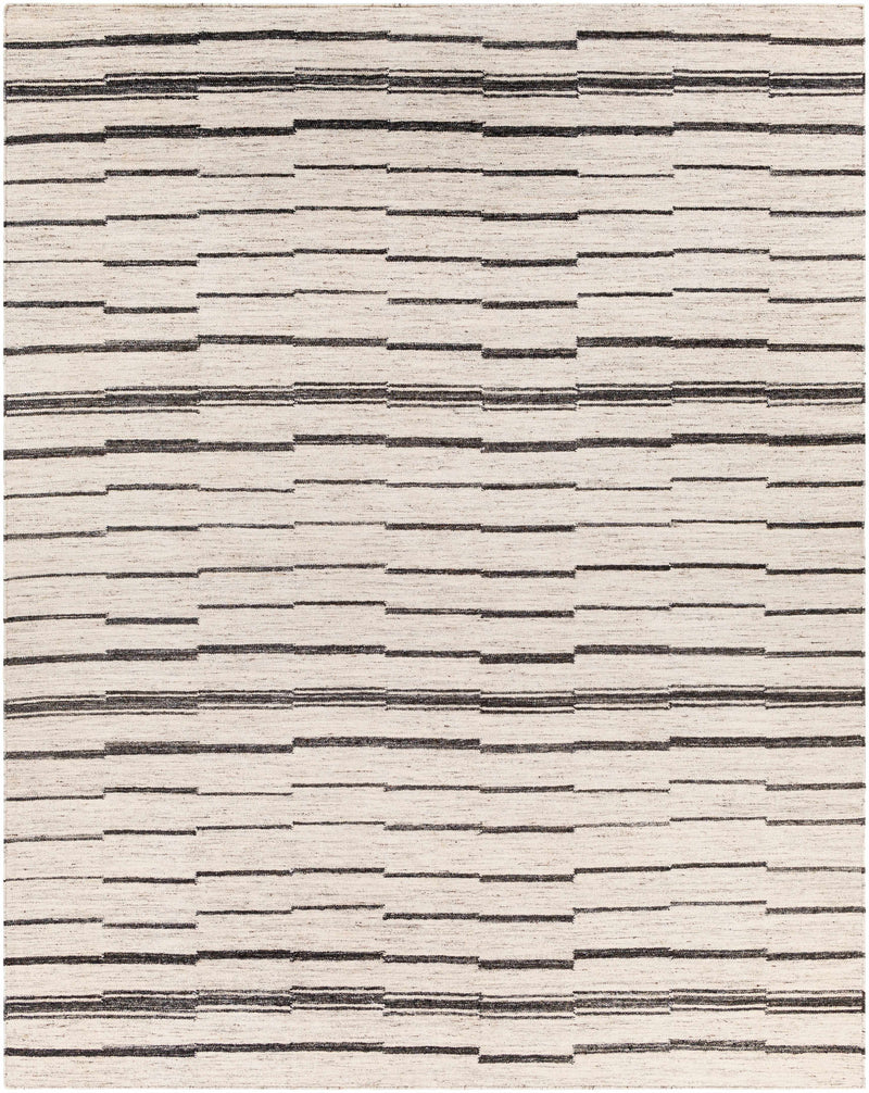 Cream Hand Woven 60% Wool, 40% Viscose Global Rectangle Handmade rug, Indoor use only, no fringe, non-washable.
