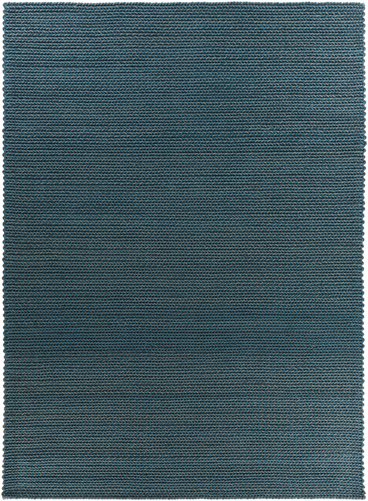 Deep Teal Hand Woven 100% Wool Cottage Rectangle Handmade rug, Indoor use only, no fringe, non-washable.