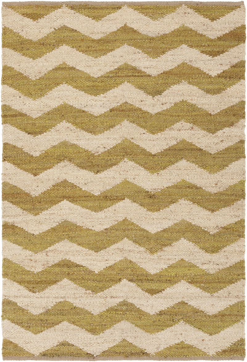 Olive Hand Woven 100% Jute Modern Rectangle Handmade rug, Indoor use only, no fringe, non-washable.