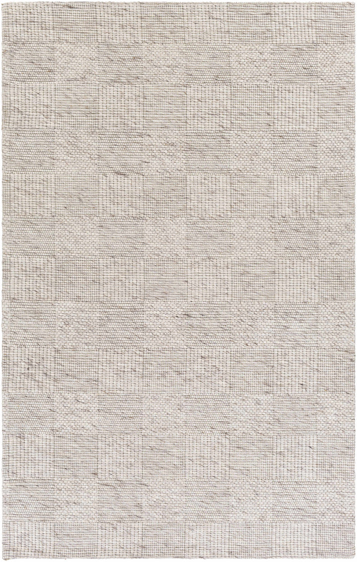 Off-White Hand Woven 100% Wool Modern Rectangle Handmade rug, Indoor use only, no fringe, non-washable. runner also available