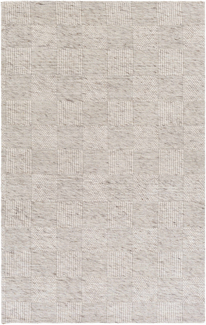 Off-White Hand Woven 100% Wool Modern Rectangle Handmade rug, Indoor use only, no fringe, non-washable. runner also available