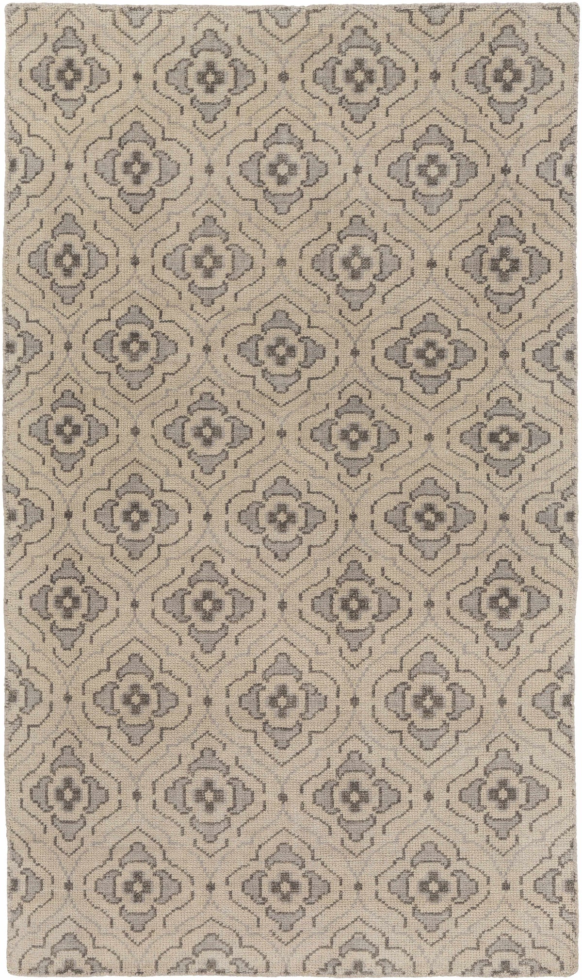 Light Beige Hand Knotted 100% Wool Modern Rectangle Handmade rug, Indoor use only, no fringe, non-washable. runner also available