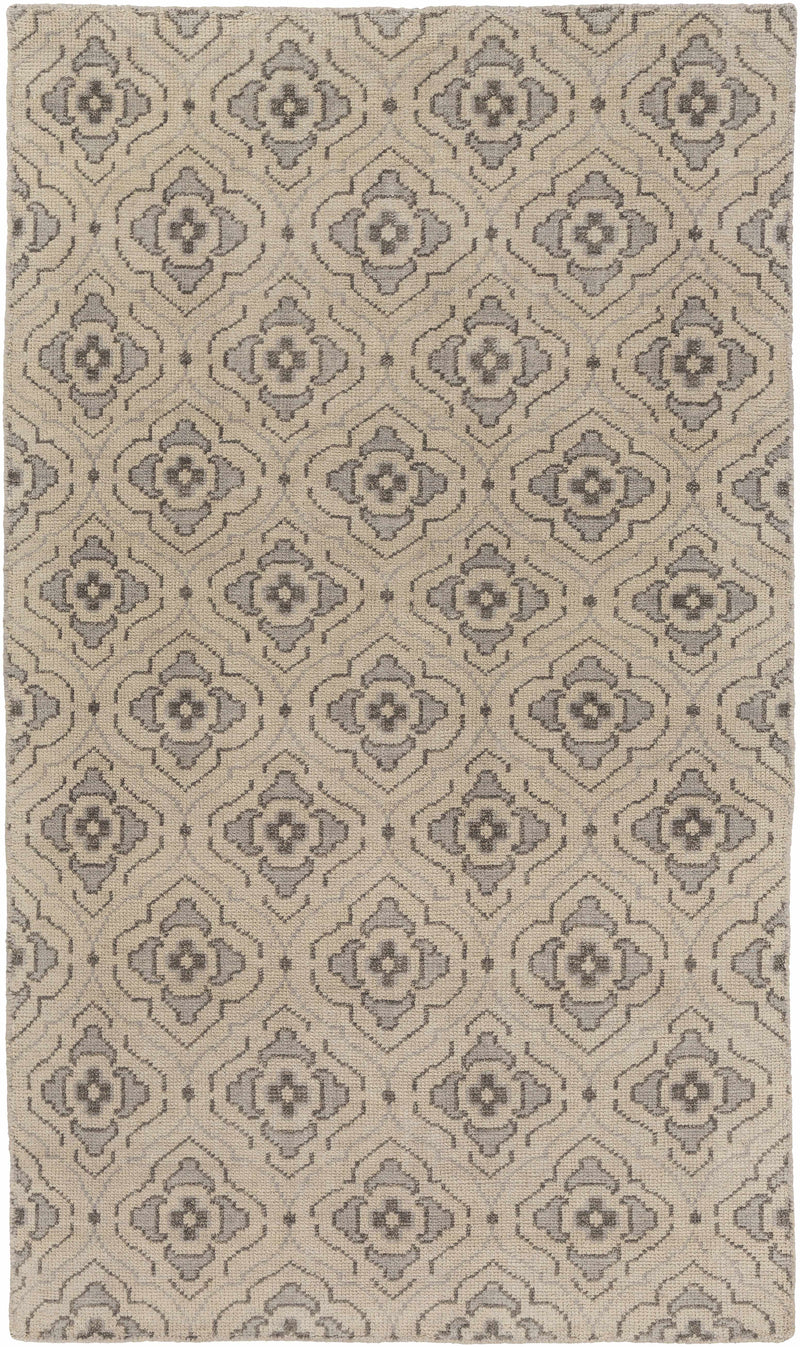 Light Beige Hand Knotted 100% Wool Modern Rectangle Handmade rug, Indoor use only, no fringe, non-washable. runner also available