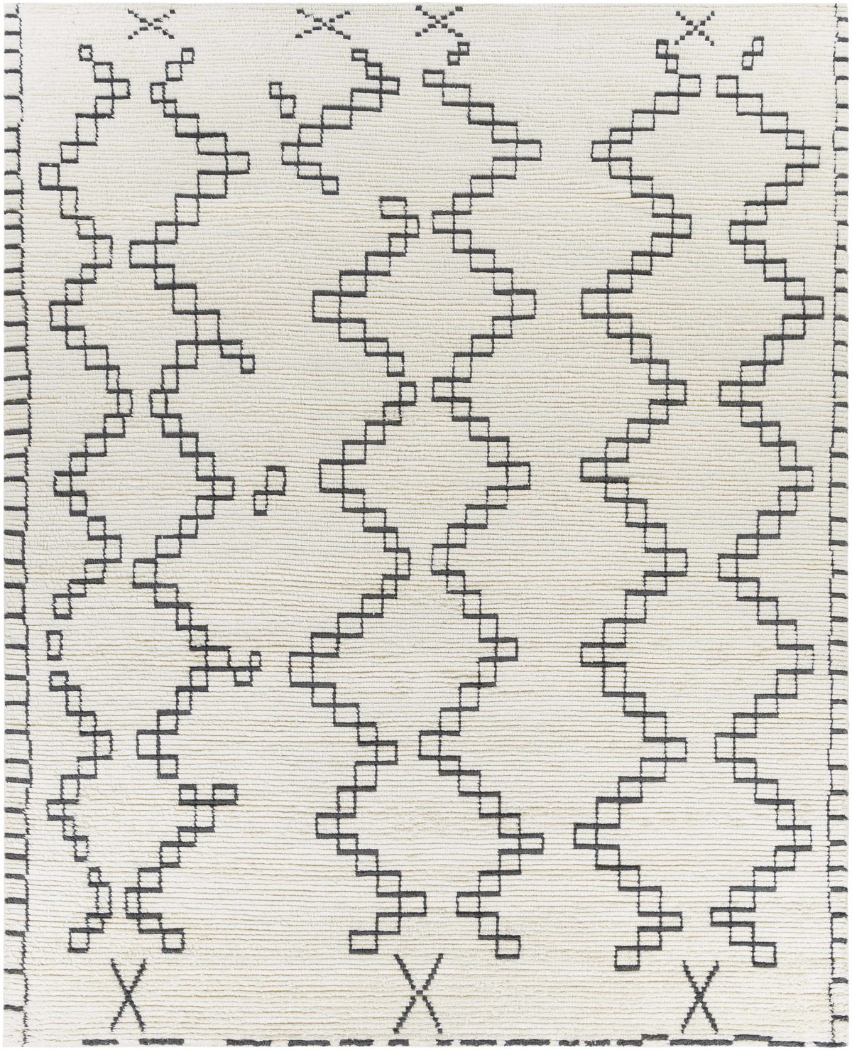 Ivory Hand Woven 100% Wool Global Rectangle Handmade rug, Indoor use only, no fringe, non-washable. runner also available